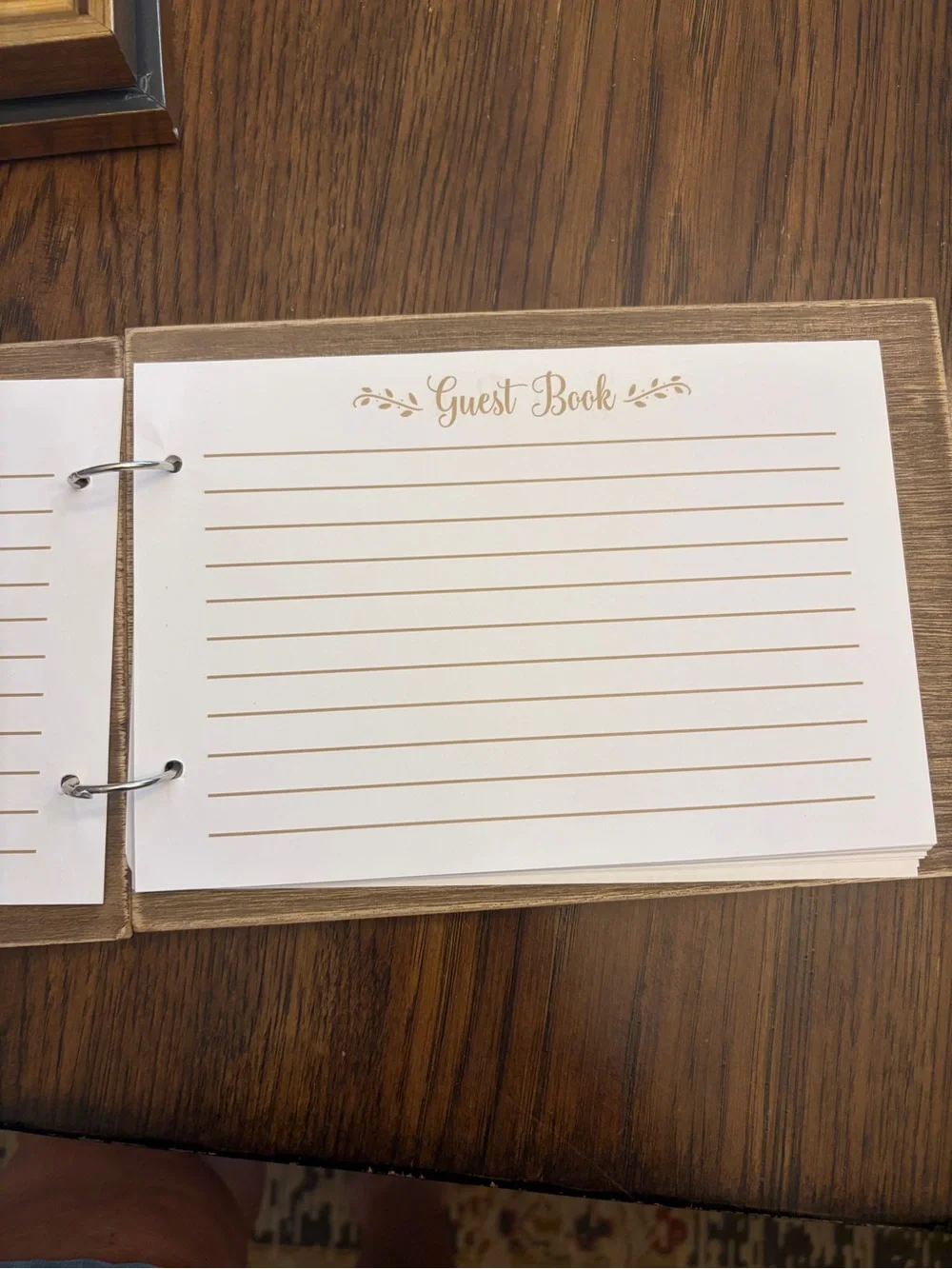 Guest Book Wooden  wedding or event Brown Rustic guest  Book.